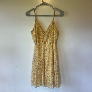 Altar'd State Yellow Floral Mini Dress